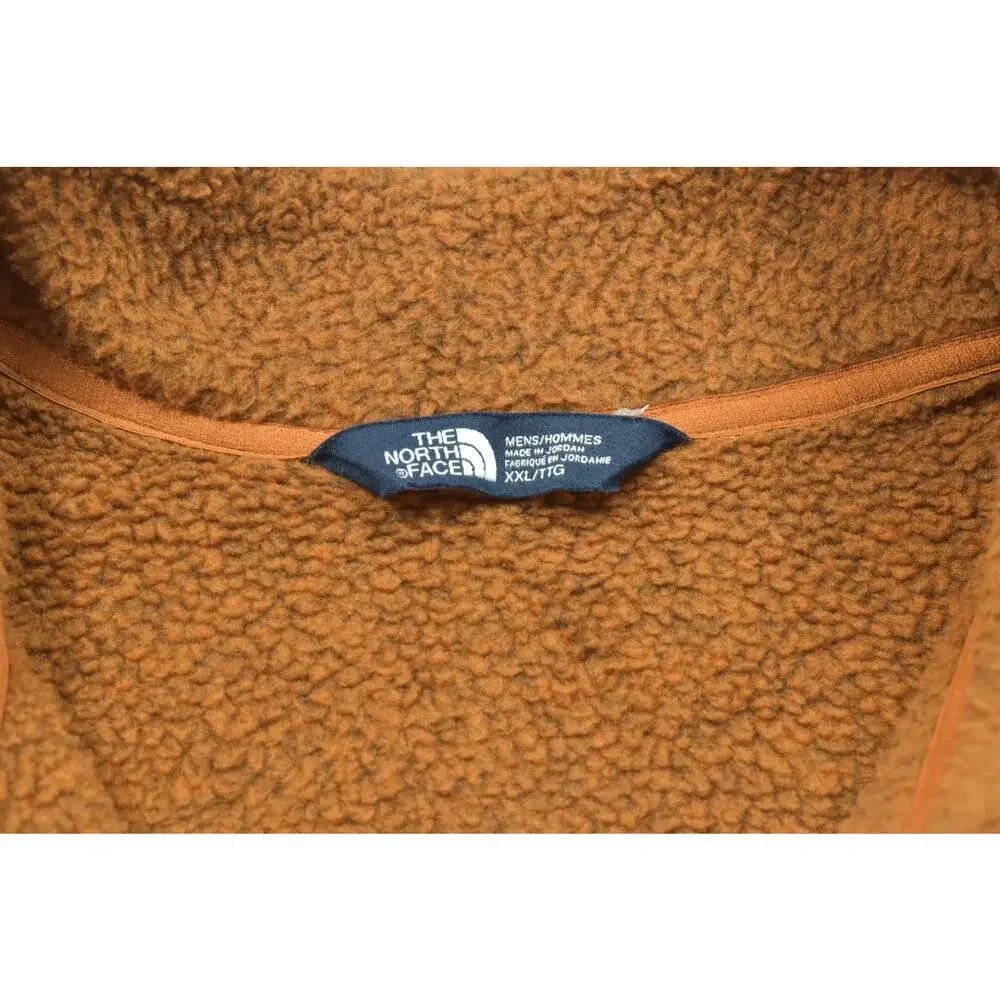 The North Face Men XXL Gordon Lyons Quarter Zip Fleece Sweater Pullover Brown Or
